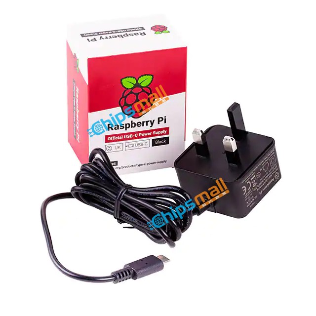 RPI USB-C power supply Black UK