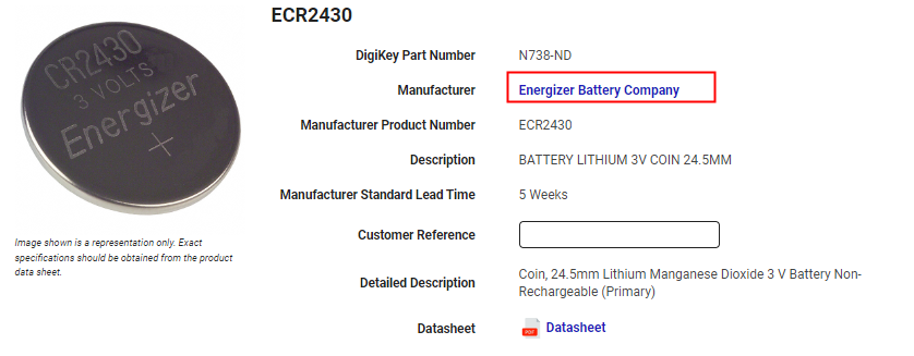 cr2430 battery equivalent-ecr2430 battery