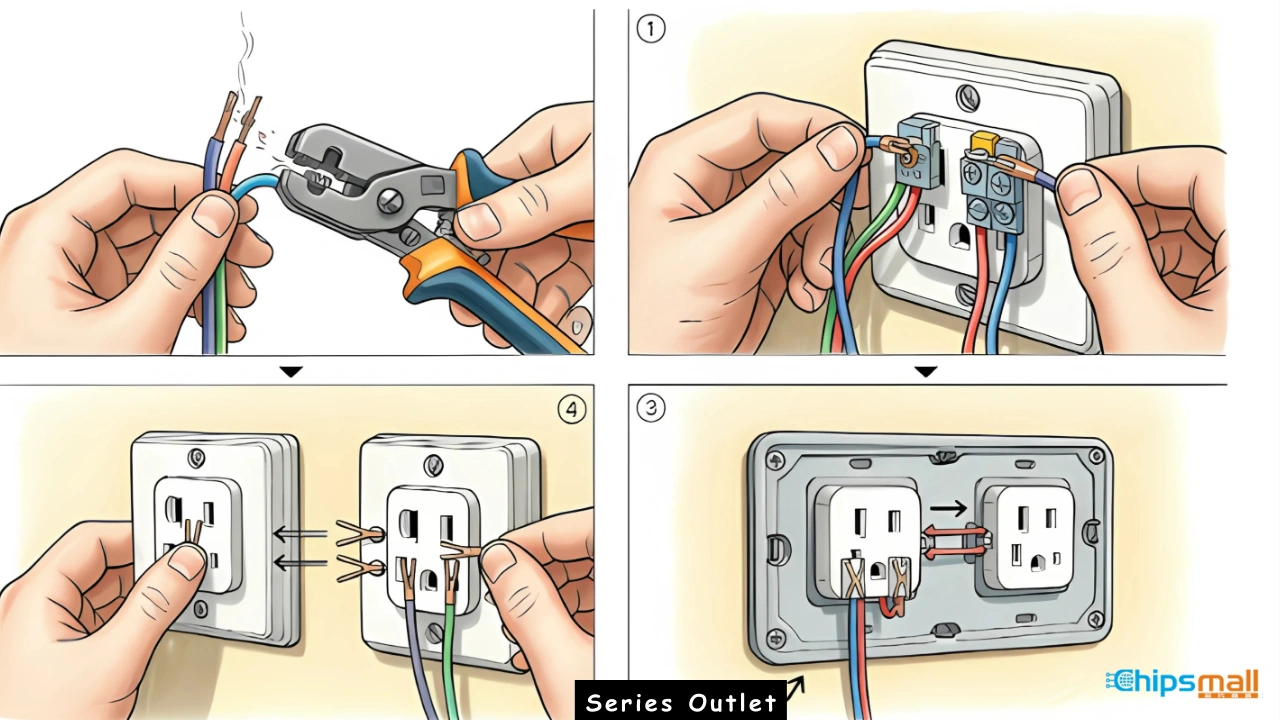 how to wire electrical outlets in series