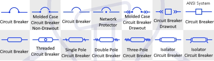typical symbol for a circuit breaker